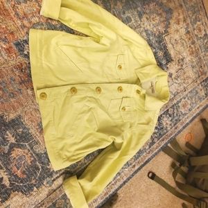 Bright green button Up jacket
